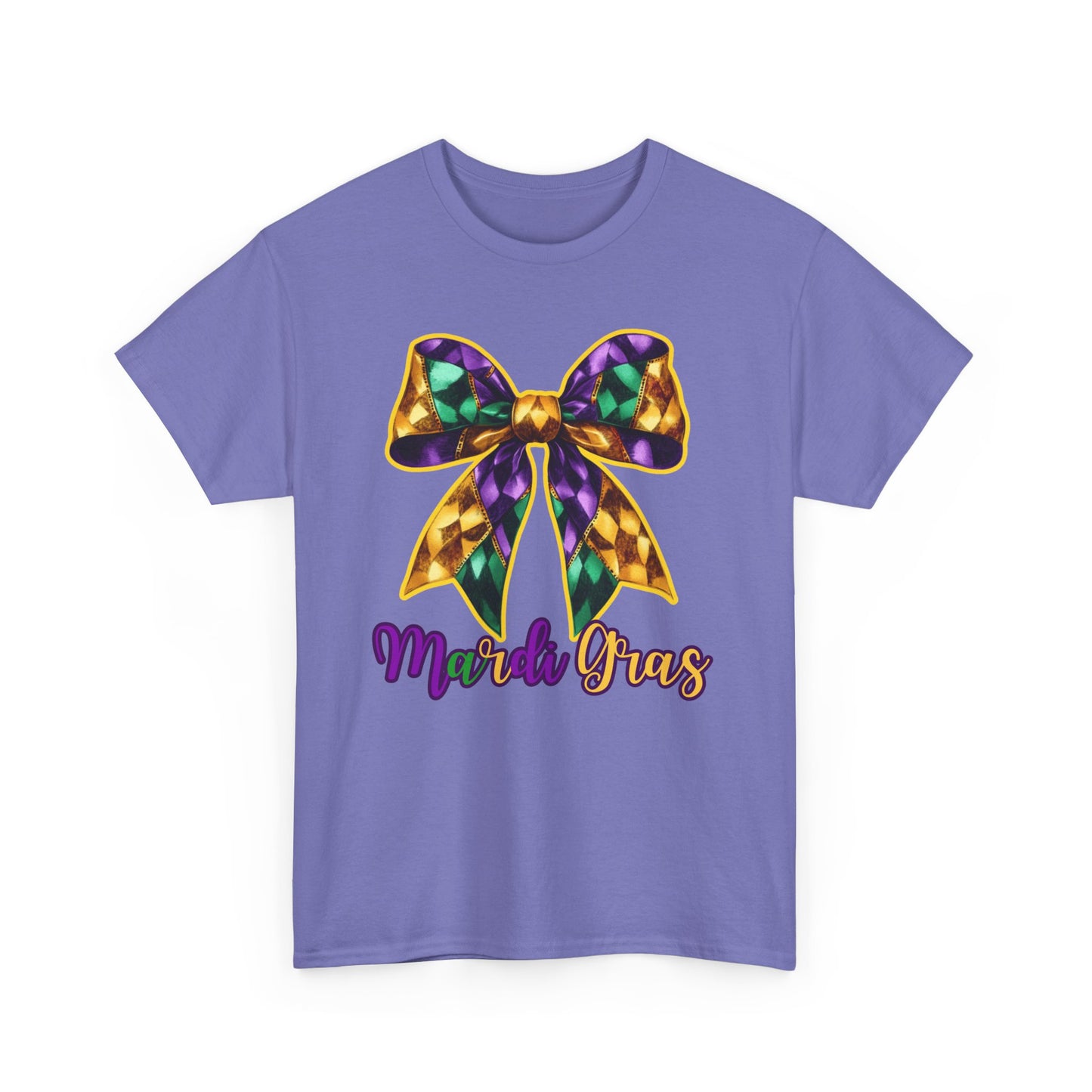 Mardi Gras Bow Unisex Heavy Cotton Tee